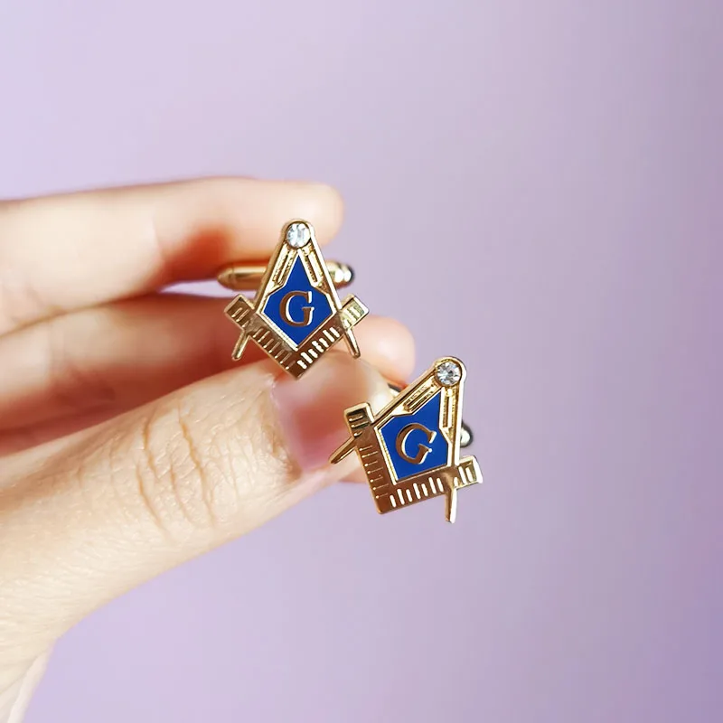 Masonic Shovel Cuff Links Free Masons Trowel Enamel Cufflink Square Compass Sprig of Acacia Leaf Keystone Sunburnst Past Master