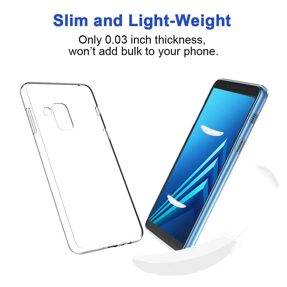 Ultra Thin Soft Clear TPU for Samsung Galaxy A8 A5 2018 SamsungA8 GalaxyA8 SamsungA5 Transparent Phone Cases Silicone Back Cover