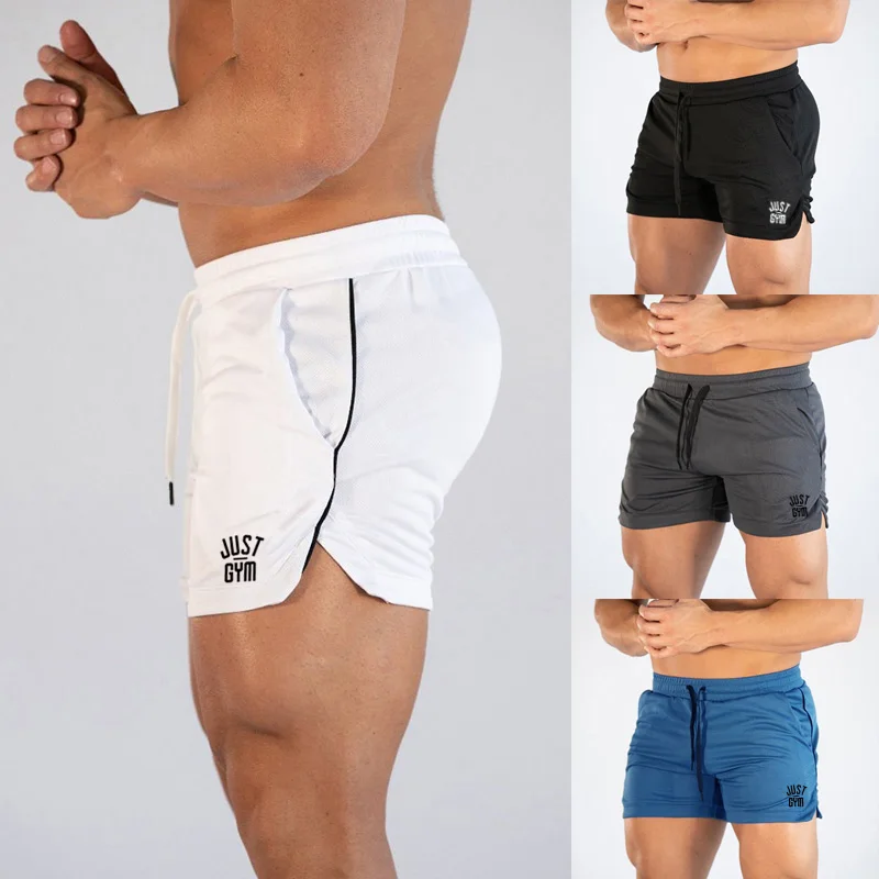 Shorts de musculation en maille à séchage rapide pour hommes, pantalons courts de plage, été décontracté survêtement