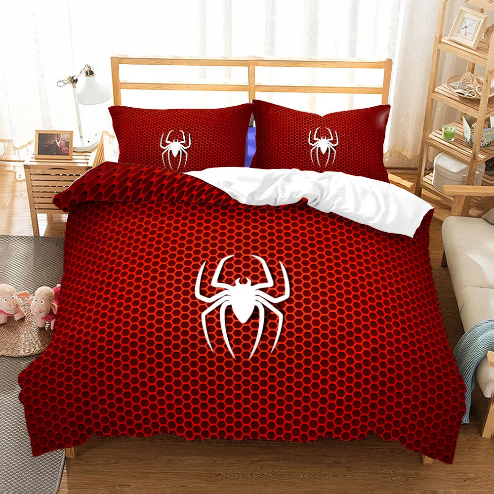 

Honeycomb Spider Kids Duvet Cover Set UK Single Double Queen US Twin Full King Size Halloween Bedclothes