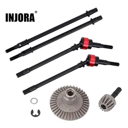 INJORA Metal CVD Dogbone Shaft Axle Gear for 1:10 RC Crawler Axial SCX10 YQCQ-01 Axle Replacement Parts