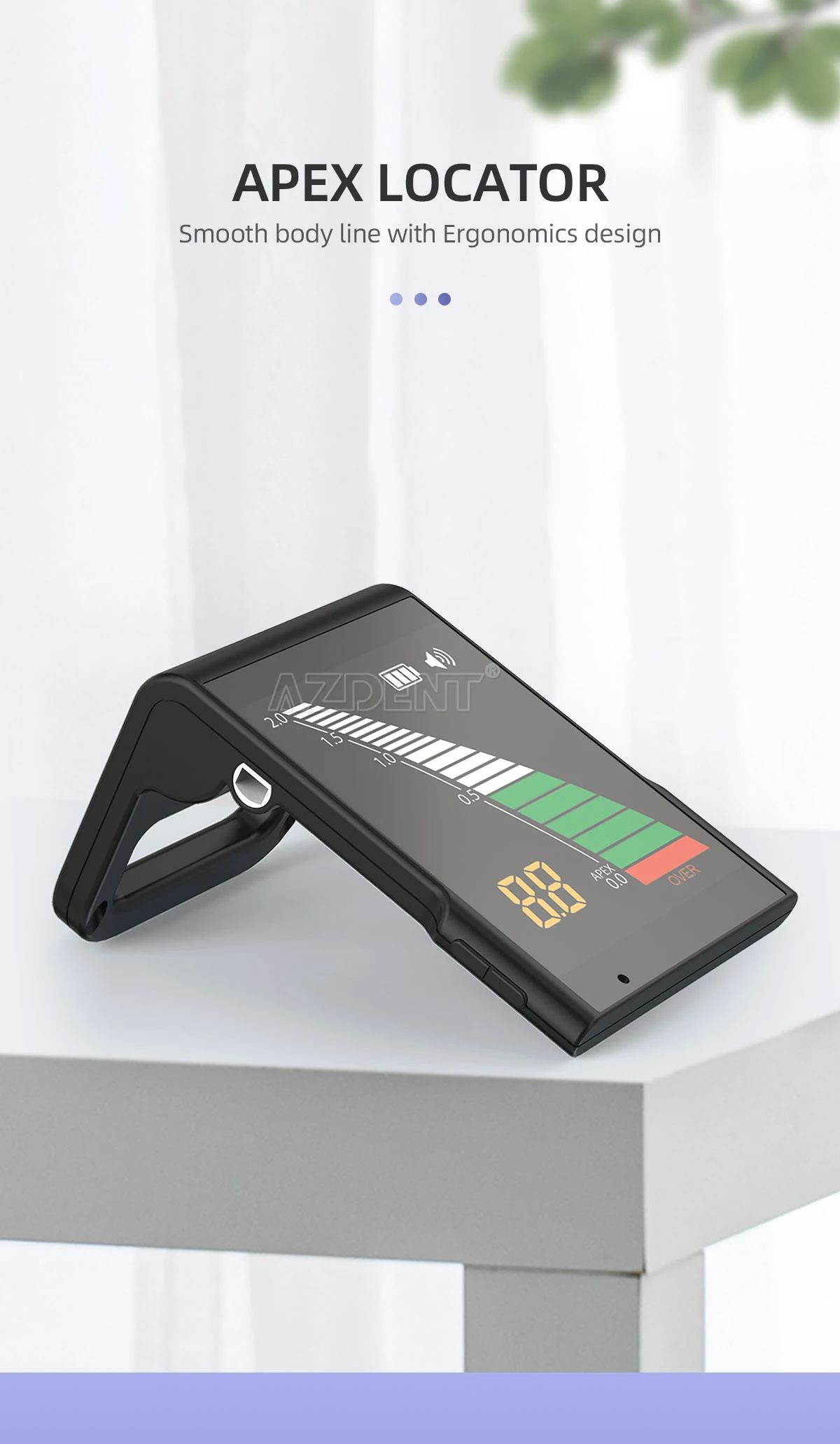 AZDENT Dental Endo Apex Locator Apex Root Cancal Standort Messung Zahnärzte Labor Zahnmedizin Werkzeug 3,2' LCD Bildschirm – Detail 1