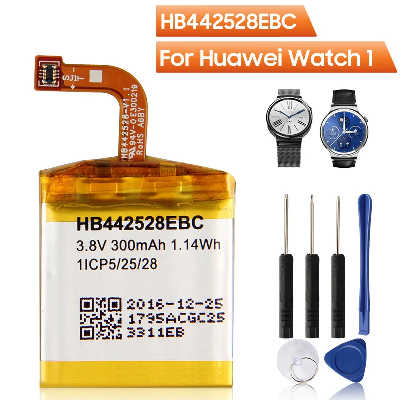 NEW Replacement Watch Battery For Huawei Watch1 HB442528EBC Rechargeable Battery 300mAh