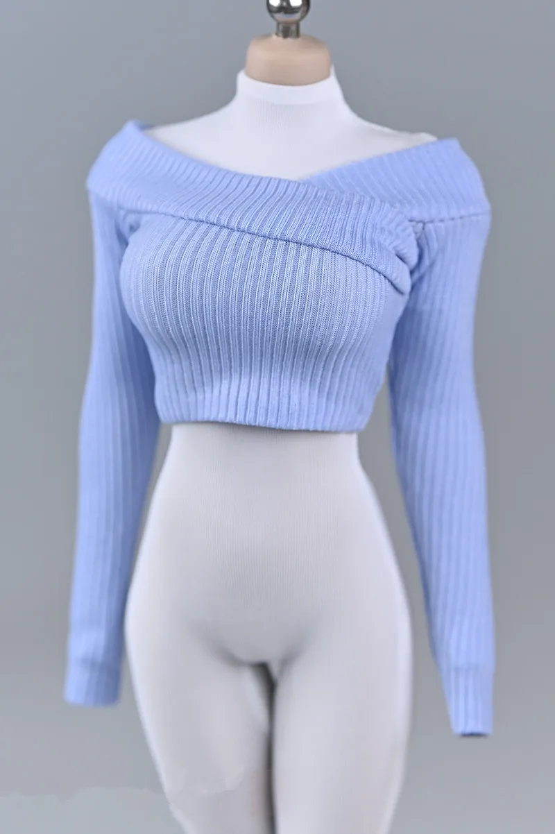 1/6 skala Weibliche sexy Kleidung V-ausschnitt low cut Schlanke Pullover Hemd Modell für PH TBL 12 zoll Nahtlose Körper Figur zubehör