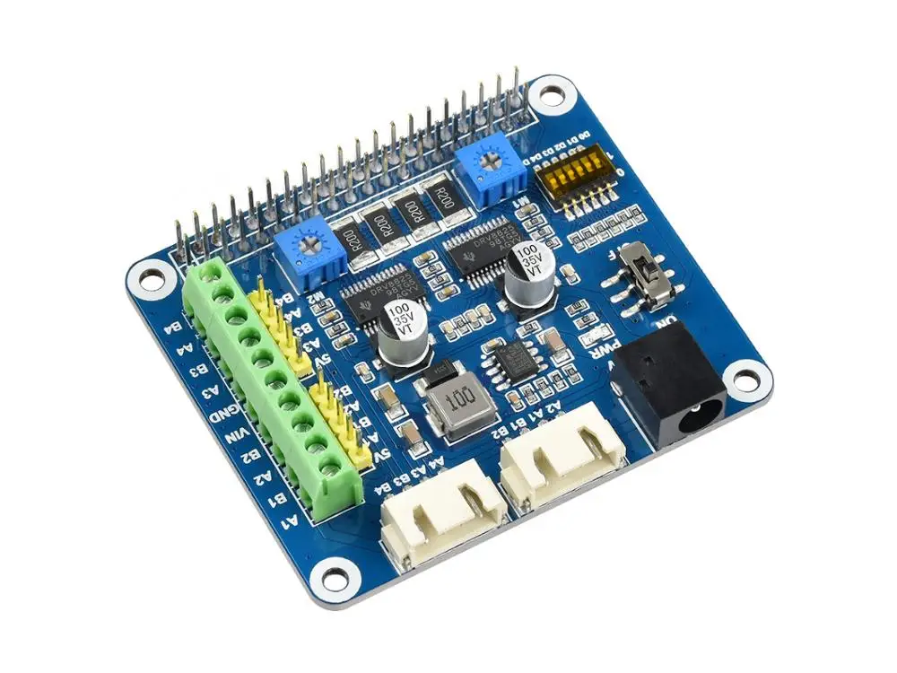 Waveshare Stepper Motor HAT for Raspberry Pi Zero/Zero W/Zero WH/2B/3B/3B+ Drives Two Stepper Motors Up to 1/32 Microstepping