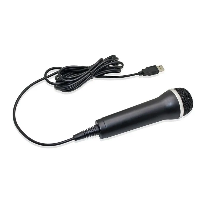 Para ps3/ps4/xbox um fino/controlador wii microfone 2.2m manuseado usb com fio microfone gamepads desempenho karaoke mic