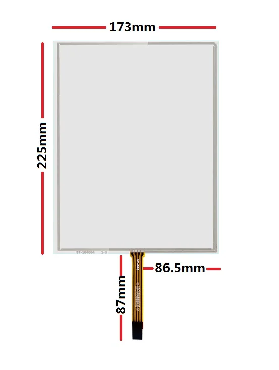 Novo 10.4 "resistor de 4 fios 225*173mm para tela de toque mão-escrita para equipamento médico máquina plana almofada de toque