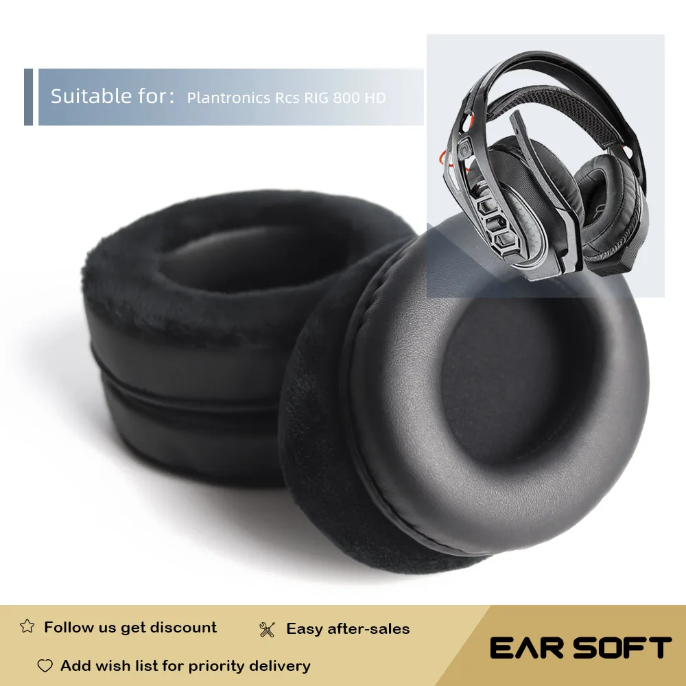 Earsoft Replacement Ear Pads Cushions for Plantronics Rcs RIG 800 HD Gaming Headphones Earphones Earmuff Case Sleeve Accessories