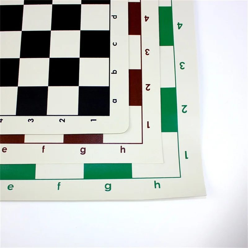 Chess Chessboard PVC Leather 35/43/51cm Portable Soft Rollable Leather Durable Folding Checkers Chessboard For Educational Games