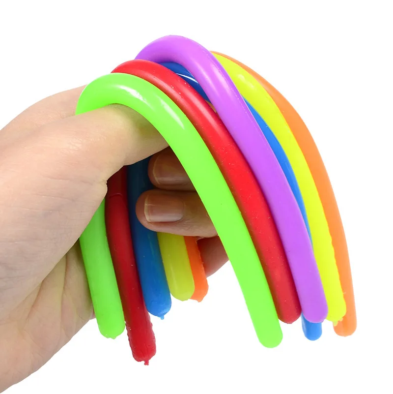 

5pcs Children Adult Decompression Toy Noodle Stretch String Rubber TPR Rope Jokes Fidget Autism Anti Stress Relief Toys