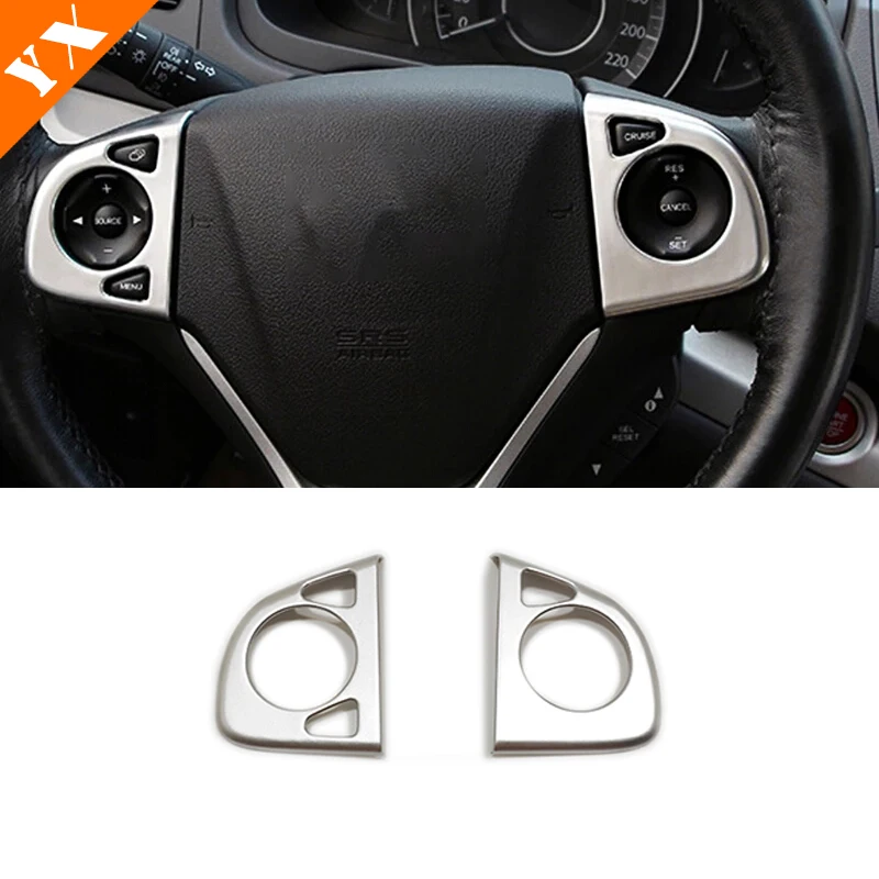 ABS Matte for Honda CRV CR-V Car Steering Wheel control switch button Cover Trim 2012 2013 2014 2015 2016 Accessories 1pcs