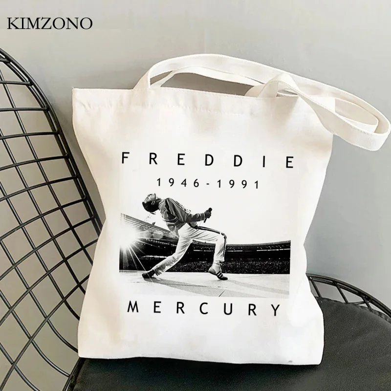 Freddie Mercury shopping bag shopper shopping borsa bolso bag tote cloth pieghevole sac toile