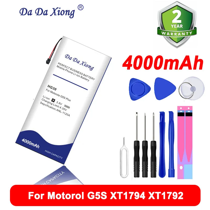 4000mAh For Motorola Moto G5S Plus Dual XT1791 XT1792 XT1793 XT1794 XT1795 XT1805 HG30 Battery