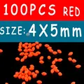 100 piezas de 4x5 mm, color rojo