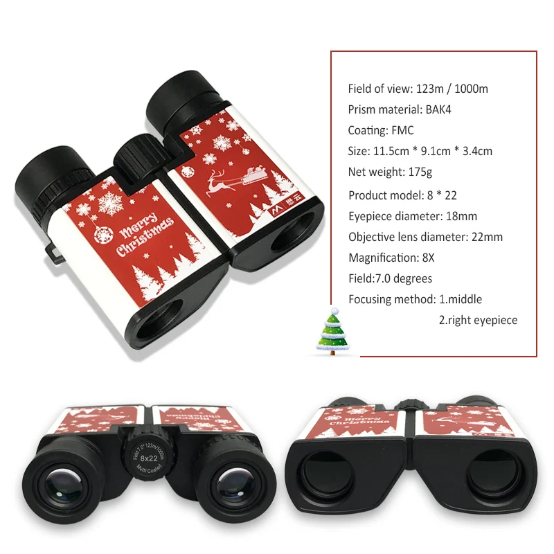 

8x22 Children Telescope Mini Binoculars For Kids Outdoor Camping Travel Sports Christmas Design Telescope Kids Special Toys Gift