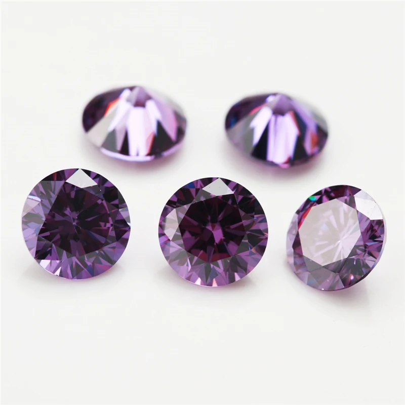 1~12mm 5A Runde Lose Zirkonia-Steine Weiß Granat Amethyst Grün Meerblau Mix 5 Farben CZ Edelsteine für Schmuckherstellung – Detail 17