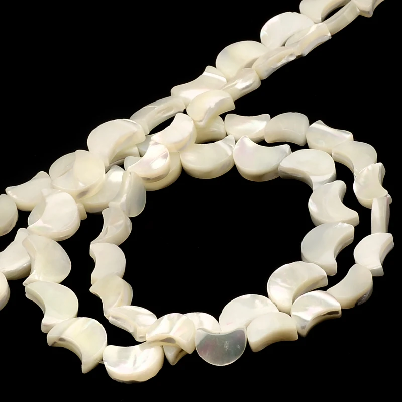 

Wholesale Natural Shell Beads White Crescent Seashell Stone Beads Small Beads for Jewelry Making DIY Bracelet Necklace Gifts