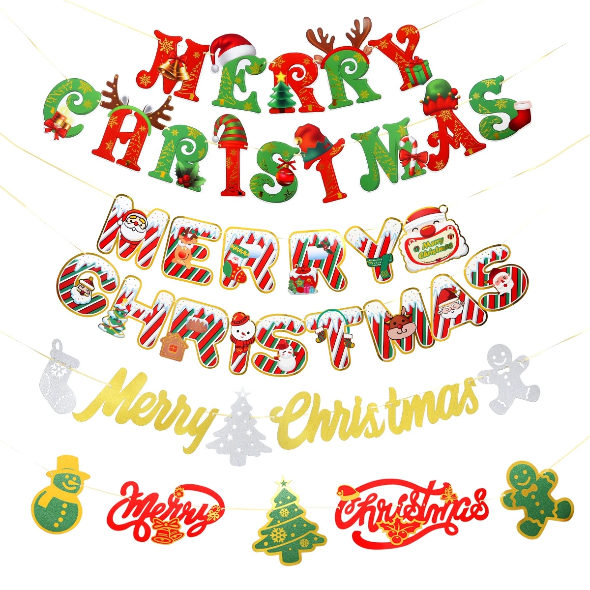 

Christmas Flag Banner Garland Merry Christmas Decor for Home Cristmas Ornaments 2021 Navidad Noel Xmas Decor Happy New Year 2022