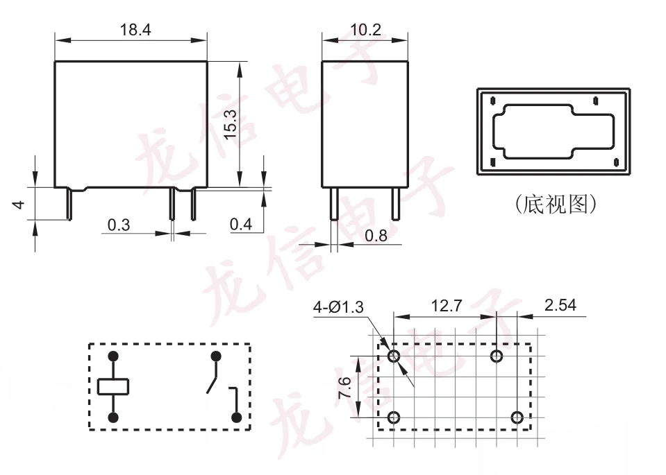 New JZC-40F 012-HS T-85 ; JZC-40F 024-HS ; (32F-1A-12V/24V-5A) Relay 4pins