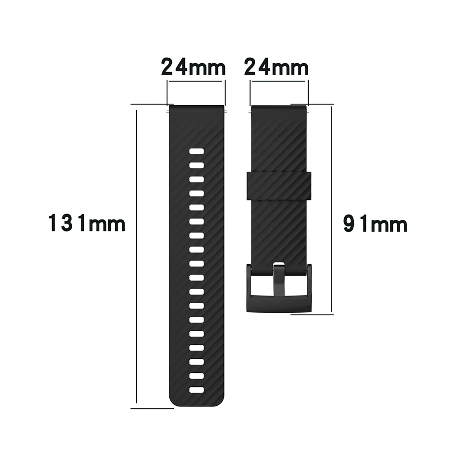 24mm Silicone Watch Strap For Suunto 7 9 Spartan Sport Belt Wristbands for Suunto 9 baro/sport baro Watchband Bracelet Correa