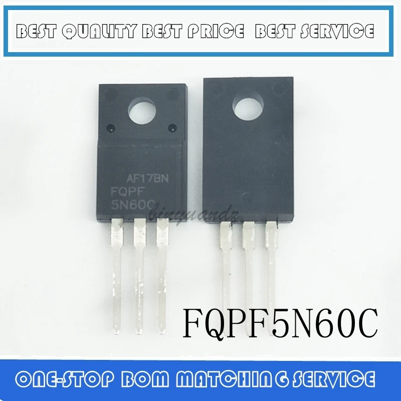 10 Chiếc FQPF5N60C TO-220F 5N60C 5N60 N Kênh MOSFET