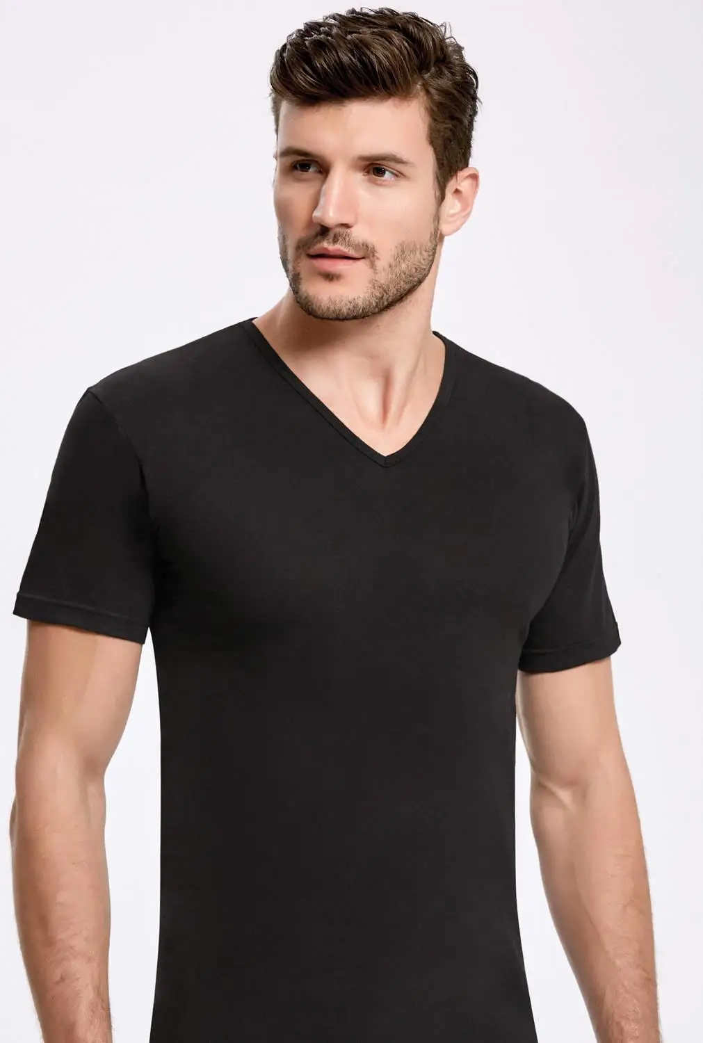 İlke Black V Collar Sleeve Undershirt