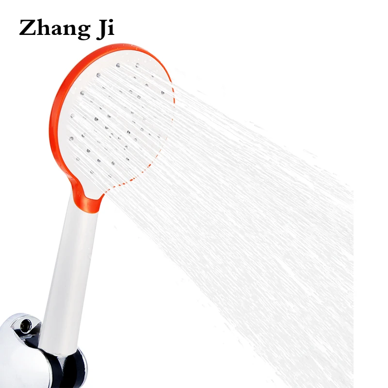 Zhang Ji Ultrathin Candy Color Rain Spray Bathroom Shower Heads Large panel High Pressure Boost ABS Bathroom Round Showerhead