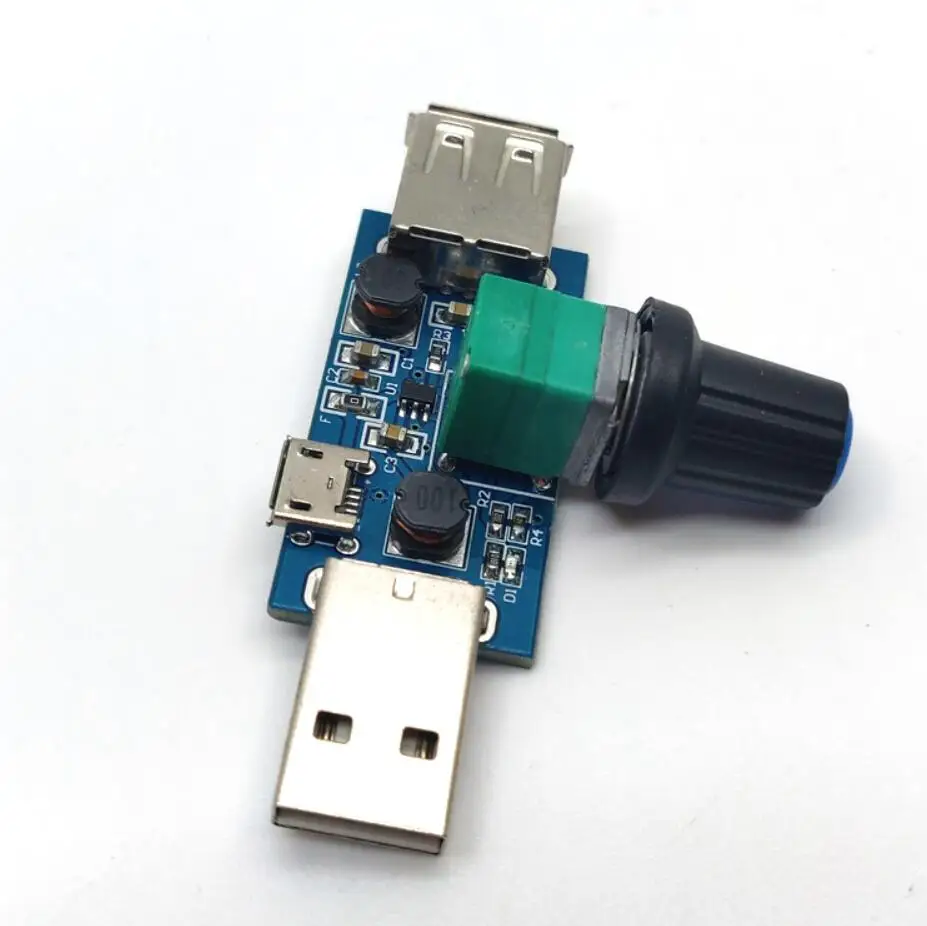 DC 5V Micro USB Fan Governor Wind Speed Controller Air Volume Regulator Cooling Mute Multifunction Noise Reduction Switch Module