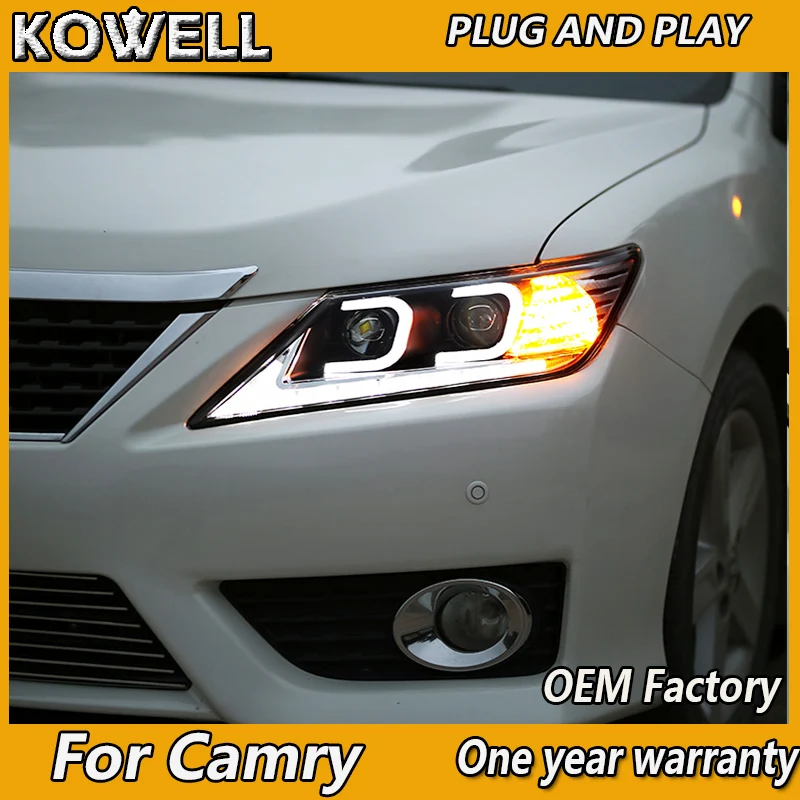 

KOWELL Car Styling Head Lamp Case For Toyota Camry V50 Headlights 2012 2013 2014 LED Headlight DRL H7 HID Xenon Low Beam bi-xeno