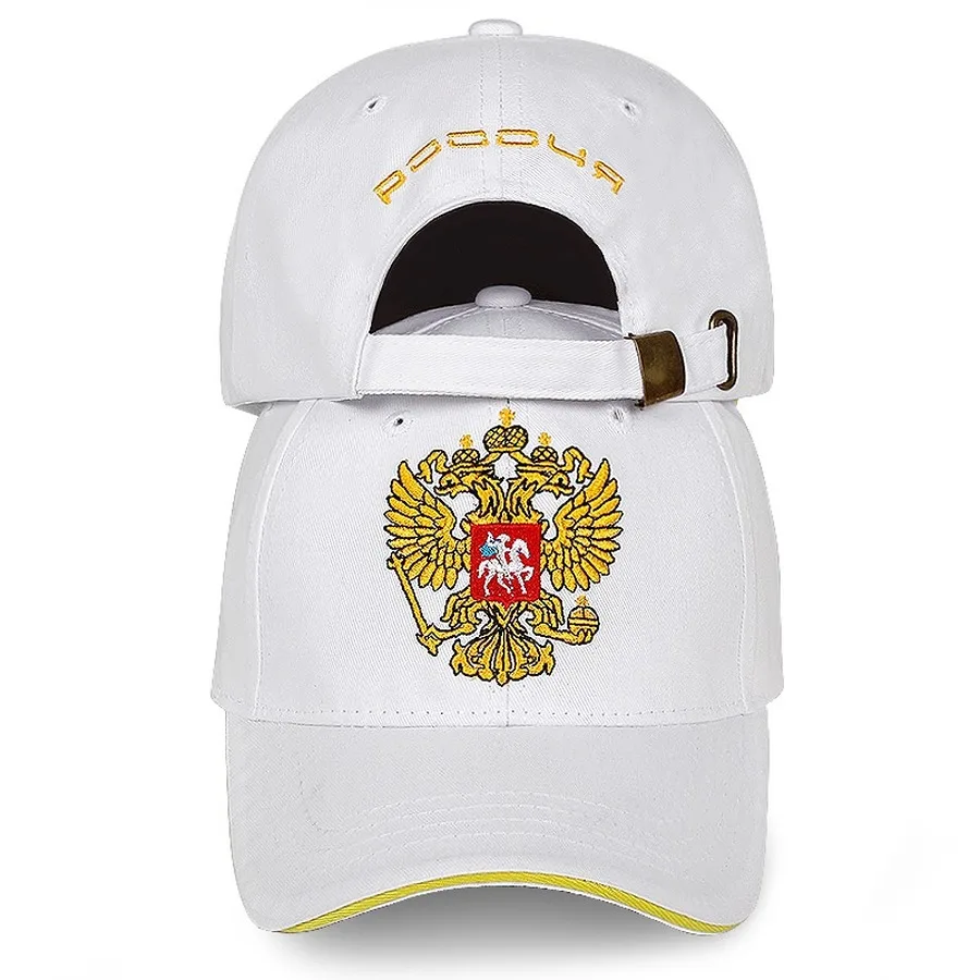 New Mens Neutral Cotton Baseball Cap Russia Badge Embroidery Snapback Fashion Sports Hat Men and women with Patriot Hat bone