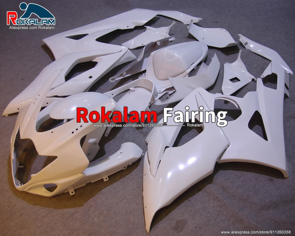 

Body Shells For Suzuki GSXR1000 K5 2005 05 GSX-R1000 2006 06 Motorbike White Fairing Kit (Injection Molding)