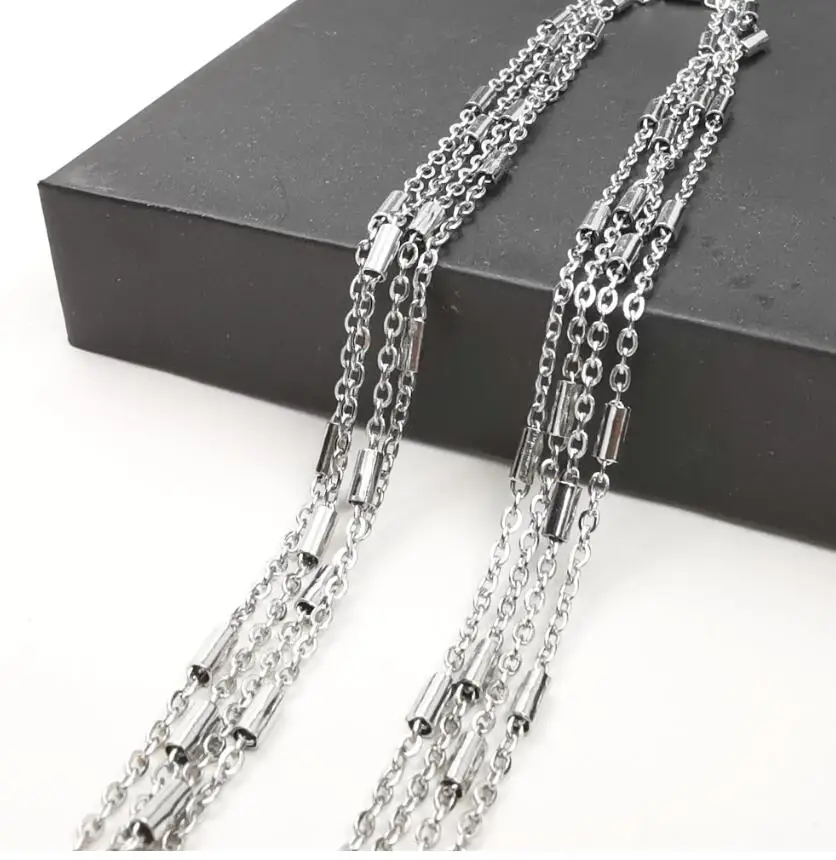 10meter Lot  Thin 2MM Chain Stainless Steel Link Chain Jewelry Findings Marking DIY Metal Accessories