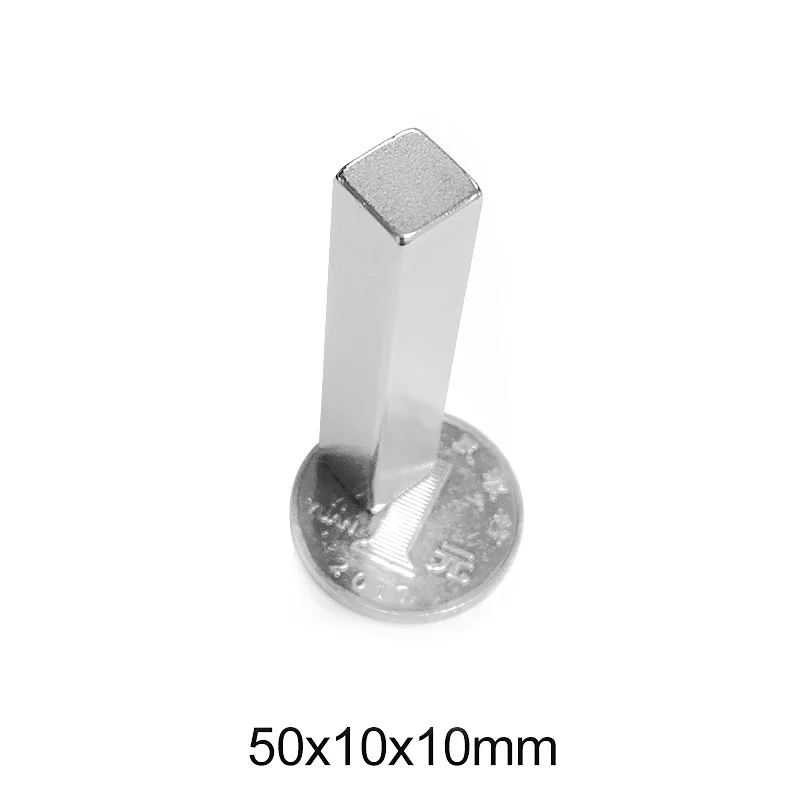 1/2/5/10PCS 50x10x10mm Block Strong Powerful Magnets N35 Permanent Neodymium Magnet 50x10x10 Strip Quadrate Magnets 50*10*10