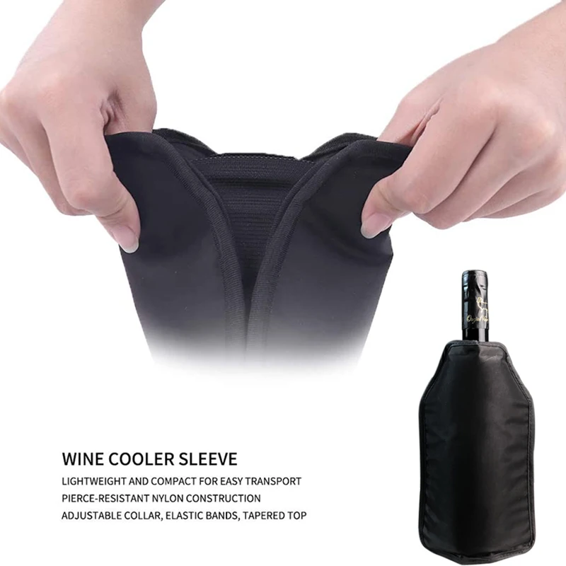 Reusable Wine Coolers & Ice Bags Beer Champagne Cooler Tool With Elastic Gel Long Time Cooling Dinner Party Picnic Cooler Bag