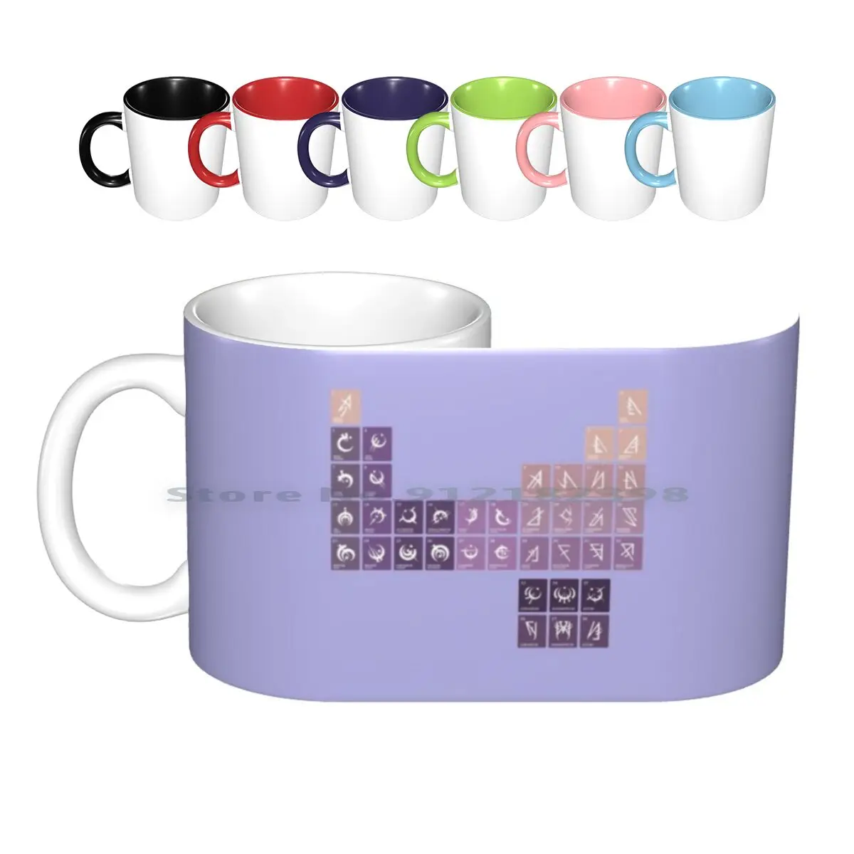 Periodic Table Of Allomancy And Feruchemy Ceramic Mugs Coffee Cups Milk Tea Mug Brandon Sanderson Mistborn Way Of Kings The