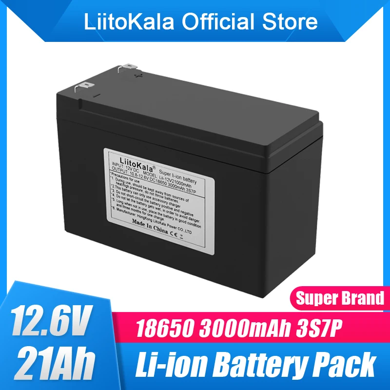 LiitoKala 12V 21Ah 18650 lithium li-ion rechargeable battery pack for kids electric cars toy sprayer scale Access control