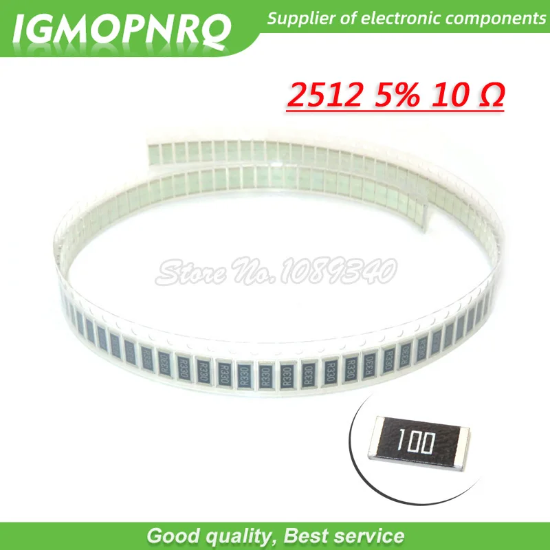 

50 шт. 2512 SMD резистор 5% 10 Ом 1 Вт 10R 100 IGMOPNRQ