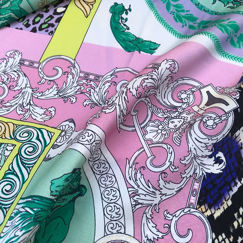 Printed Polyester Stretch Satin Fabric Brand Fashion Shirt Poplin Cotton Cloth Fabrics for Dress Diy Sewing Material