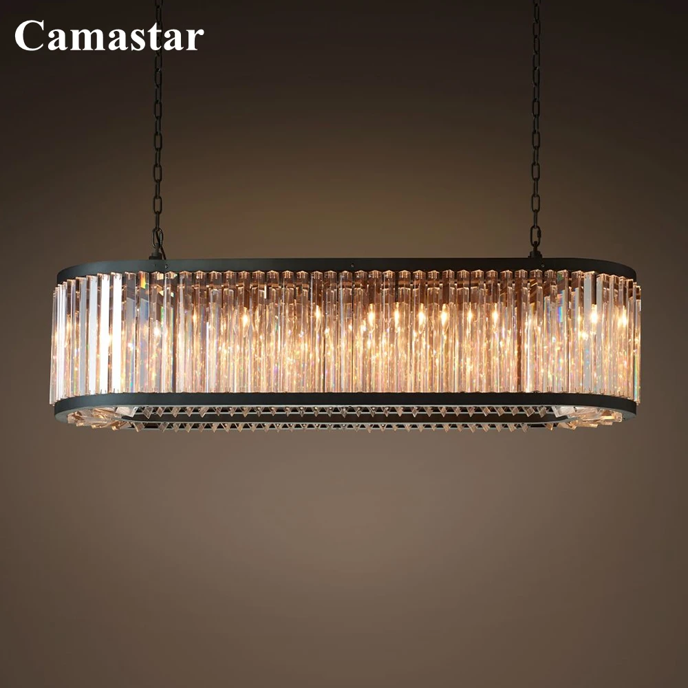 

Welles Oval Chandelier Living Room Decoration LED Modern Clear Crystal Pendant Chandelier Lighting Home Lustre Lamp for Foyer