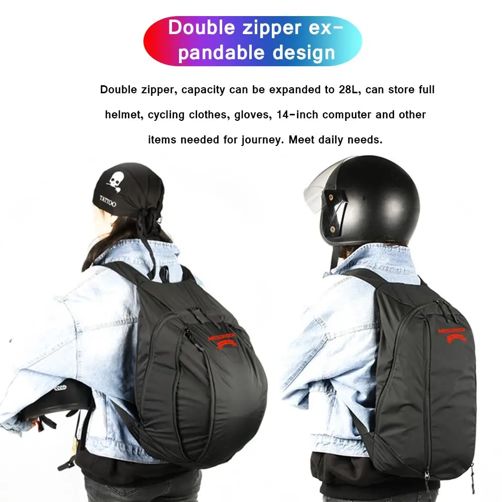 

Motorcycle Travel Luggage Bags 20-28L Expandable Backpack Helmet Large Capacity Waterproof Laptop Motorcycle Bag For casco moto