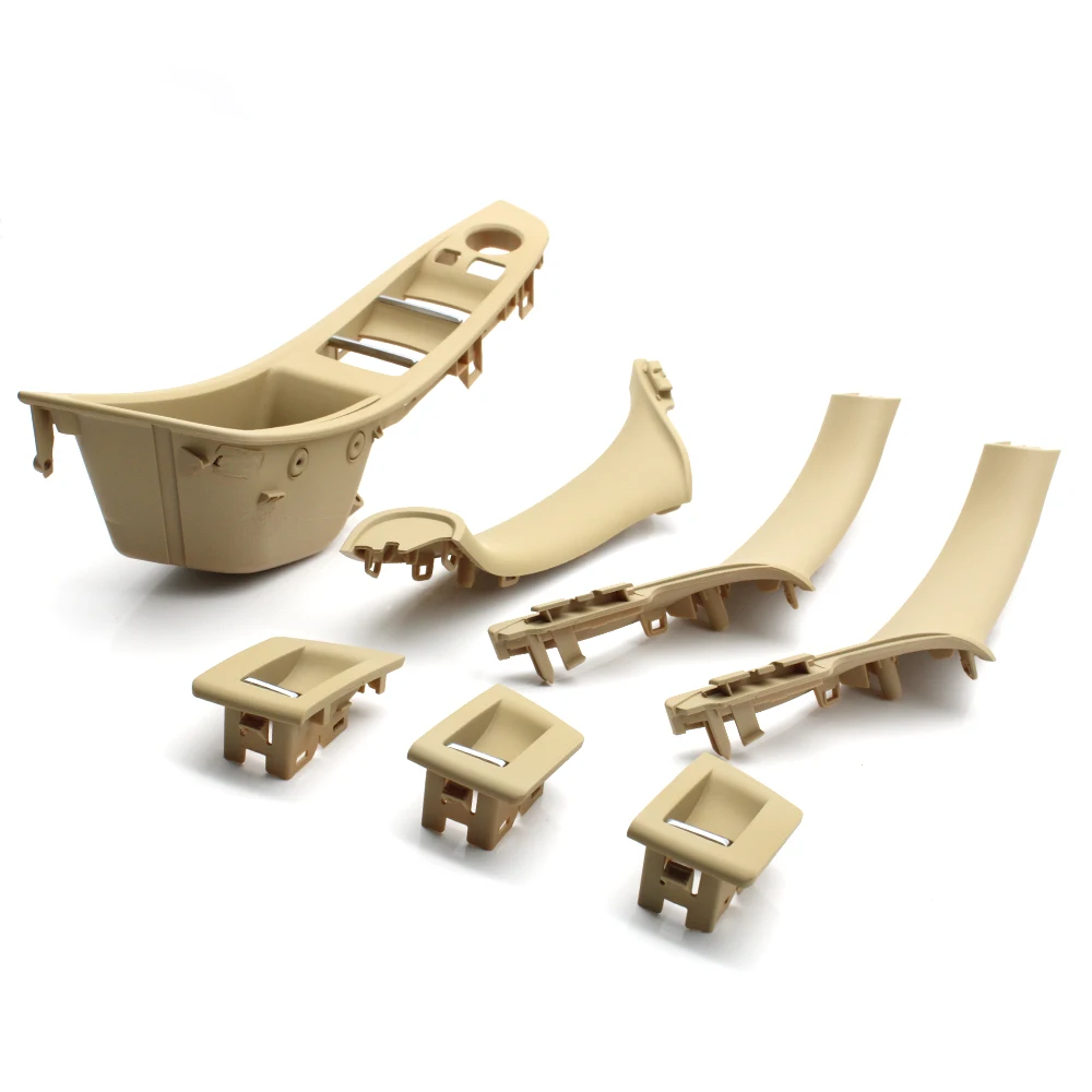 Lhd rhd beige schwarz braun oyster auto innen tür armlehne innen zug griff set für bmw 5er f10 f11 523i 525i 528i 530i – Detail 12