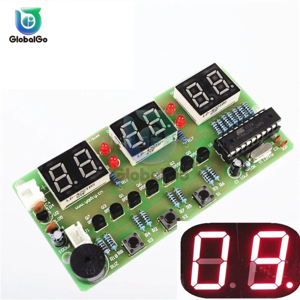 C51 Electronic Clock 6 Bits Electronic Clock Electronic Production Suite for school education lab DIY Kit