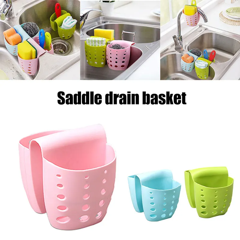 

Kitchen Storage Sink Shelf Soap Sponge Drain Rack Silicone Storage Basket Bag Faucet Holder Adjustable Holder Sink Accessorie