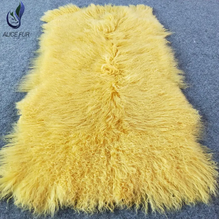 Imagem -05 - Material da Pele Natural do Cabelo Longo e Encaracolado da Placa Material da Pele do Cordeiro da Mongólia da Placa Material da Pele do Cordeiro Tibetano para Cobertores Perucas das Bonecas