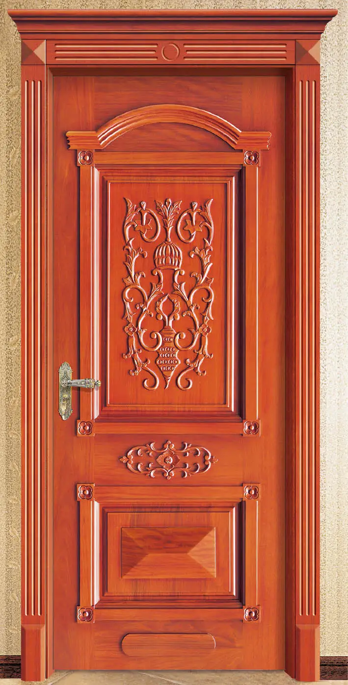 solid timber Entry Doors Front Solid Wood Door For homeluxury solid entry interior wood door design B21