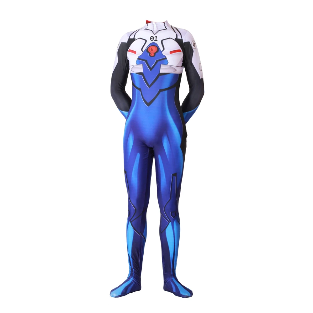 Anime EVA Plugsuit Cosplay Costume Ikari Shinji Zentai Bodysuit Suit Jumpsuits