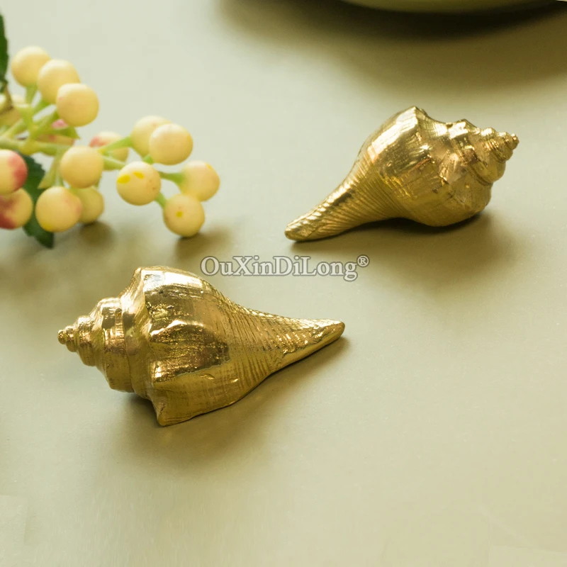 

Brand New 4PCS Pure Brass Conch Furniture Handles Drawer Pulls Cupboard Wardrobe Kitchen Shoe TV Cabinet Pulls Handles and Knobs