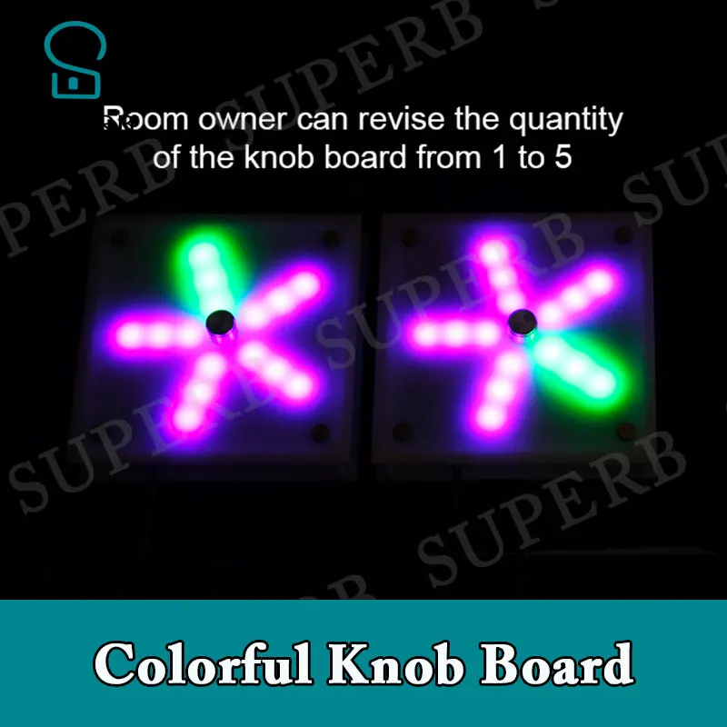 Superb escape room prop colorful knob board colorful flower adjust all the knobs to right gear to unlock charmber escape prop