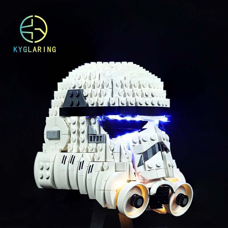 Kyglaring Led Lighting Set DIY Toys for Stormtrooper Helmet 75276 Blocks Building