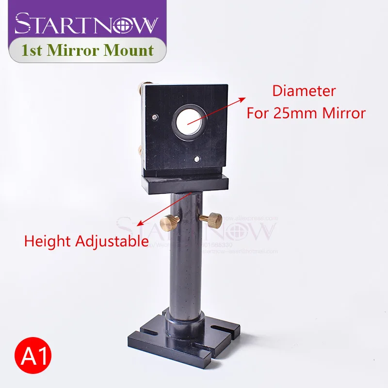 Startnow DIY CO2 Laser Head Set Focusing Lens Laser Mirror Mount Holder Integrative Base For Cutter Machine Metal Hardware Tools